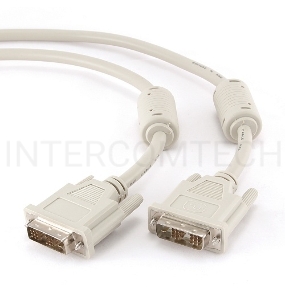 Кабель DVI-D single link Gembird, 3м, 19M/19M экран, феррит.кольца, пакет CC-DVI-10