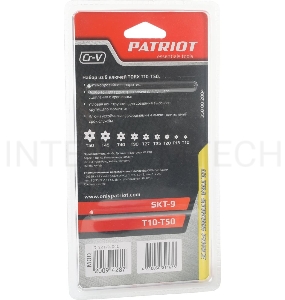 Набор ключей PATRIOT SKТ-9, TORX,T10-T50,CRV, 9 шт