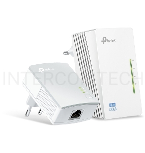 Сетевое оборудование TP-Link TL-WPA4220 300Mbps Wireless AV500 Powerline Extender, 500Mbps Powerline Datarate, 2 10/100Mbps Fast Ethernet ports, HomePlug AV, Plug and Play, WiFi Clone, Single Pack