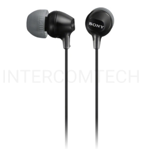 Гарнитура вкладыши Sony MDREX15APB.CE7 1.2м черный проводные (в ушной раковине)
