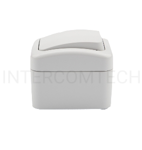 Переключатель проходной KRANZ Mini OG открытой установки, IP54 белый