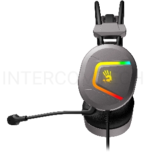 Наушники с микрофоном A4Tech Bloody MC750 серый 2.3м мониторные USB оголовье (MC750 GREY)
