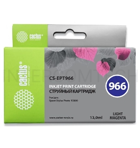 Картридж струйный Cactus CS-EPT966 светло-пурпурный для Epson Stylus Photo R2880 (13ml)