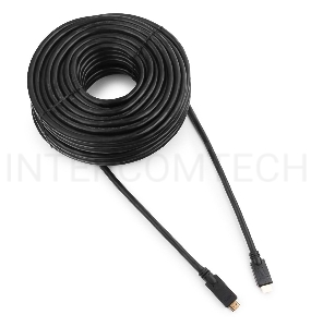 Кабель HDMI Cablexpert CC-HDMI4-30M, 30м, v1.4, 19M/19M, черный, позол.разъемы, экран, однонаправленный, пакет