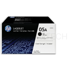 Тонер-картридж комплект HP CE505D черный для LJ P2055/P2035/P2050 (2 упак. х 2300 стр.)