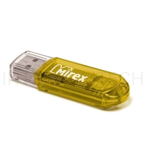 Флеш Диск 16GB Mirex Elf, USB 2.0, Желтый