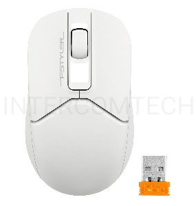 Мышь A4Tech Fstyler FG12S белый оптическая (1200dpi) silent беспроводная USB (3but)