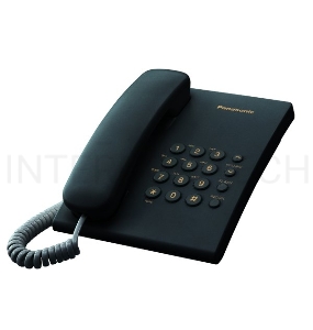 Телефон Panasonic KX-TS2350RUB (черный) {повтор номера, регул-ка громкости, кр.на стену}