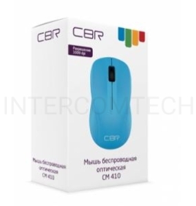 Мышь беспроводная CBR CM 410 Blue, оптика, 2.4 ГГц, 1000 dpi, 3 кнопки и колесо прокрутки, выключатель питания