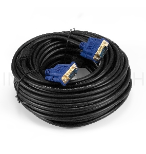Кабель VGA Pro ExeGate EX-CC-PVGA-15M15M-20.0 (15M/15M, 20м, 2 фильтра, позолоченные контакты, экран)