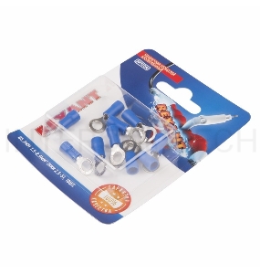 Наконечник кольцевой REXANT изолированный, ø5.3мм, 1.5-2.5мм², НКи 2.5-5 / НКи2-5 / RVS2-5, синий, в упак. 10 шт.