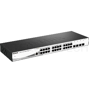 Коммутатор D-Link Gigabit Smart Switch with 24 10/100/1000Base-T ports and 4 Gigabit MiniGBIC (SFP) ports