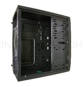 Корпус Minitower Exegate QA-410 Black, mATX, <XP600, Black, 120mm> 2*USB, Audio