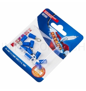 Наконечник кольцевой REXANT изолированный, ø4.3мм, 1.5-2.5мм², НКи 2.5-4 / НКи2-4 / RVS2-4, синий, в упак. 10 шт.