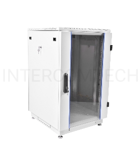 Шкаф телекоммуникационный напольный 27U (600x600) дверь стекло, цвет чёрный