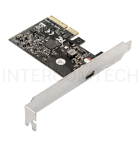Контроллер ExeGate EXE-321 EX293839RUS (PCI-E x4 v3.0, 20Gbps (USB3.2 GEN2x2) Type-C ext., ASMedia Chipset ASM3242)