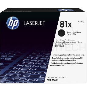 Тонер Картридж HP 81X CF281X черный для HP LJ Pro M630dn/f/h/z (25000стр.)