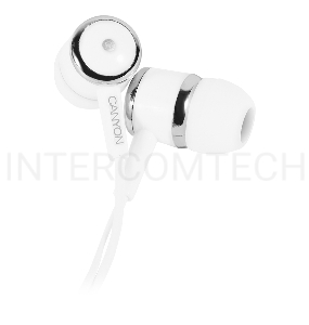 Наушники CANYON CNE-CEPM01W Stereo earphones with microphone, White