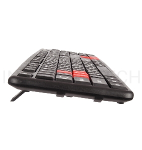 Клавиатура ExeGate EX264080RUS LY-403, <USB, черная, 105кл, Enter большой, 8 красных клавиш> Color box