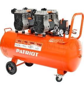 Компрессор Patriot поршневой безмасляный WO 80-360, 360 л/мин, 8 бар, 2200 Вт, 80 л, быстросъем и 