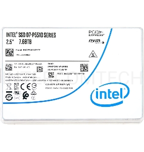 Твердотельный накопитель Intel® SSD D7-P5510 Series (7.68TB, 2.5in PCIe 4.0 x4, 3D4, TLC), 99A5DR