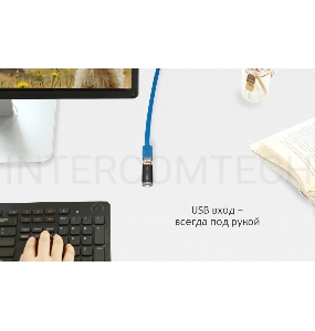 Удлинитель Greenconnect PROF 0.5m USB 2.0, AM/AF, плоский синий, морозостойкий, GCR-UEC2M2-BD-0.5m Greenconnect Удлинитель PROF 0.5m USB 2.0, AM/AF, плоский синий, морозостойкий, GCR-UEC2M2-BD-0.5m