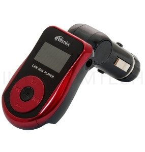 Автомобильный FM-модулятор Ritmix FMT-A720 красный SD USB PDU