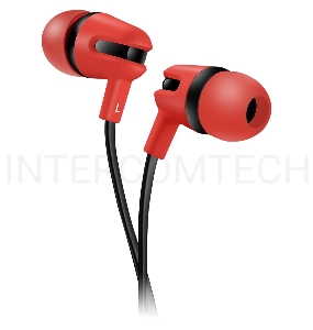 Гарнитура CANYON длина шнура  1.2m flat cable, Red,