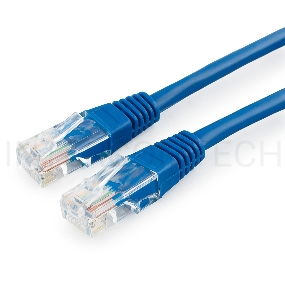 Патч-корд медный UTP Cablexpert PP10-1M/B кат.5e, 1м, литой, многожильный (синий)