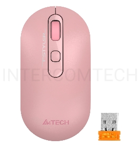 Мышь A4 Fstyler FG20 розовый оптическая (2000dpi) беспроводная USB для ноутбука (4but)