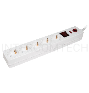 Iek WFP10-16-05-05-N Сетевой фильтр СФ-05К-выкл. 5 мест 2Р+РЕ/5метров 3х1мм2
