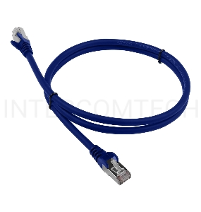 Патч-корд LANMASTER LSZH FTP кат.6, 0.5 м, синий