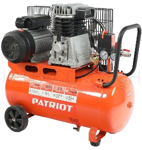 Компрессор Patriot поршневой ременной PTR 50-360I, 360 л/мин, 10 бар, 2200 Вт, 50 л, быстросъемный 1/4