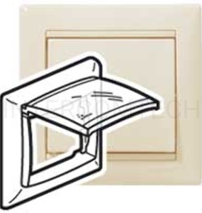 Аксессуары LEGRAND 774350 Рамка 1 пост, влагозащищенная, IP44, слоновая кость, Valena