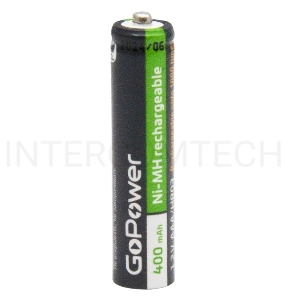 Аккумулятор бытовой GoPower HR03 AAA BL2 NI-MH 400mAh (2/20/320) блистер (2 шт.)