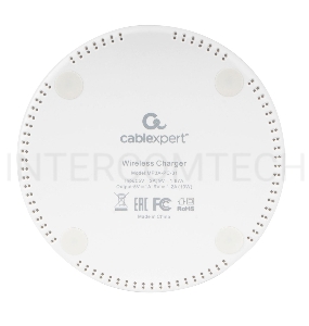 Беспроводной адаптер питания Cablexpert MP3A-PC-31, QI 10Wt, 7,5Wt, 5Wt, белый