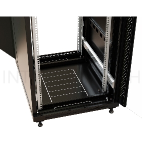 Шкаф коммутационный WRline (WR-TT-2766-AS-RAL9004) напольный 27U 600x600мм пер.дв.стекл задн.дв.стал.лист 2 бок.пан. 800кг черный 510мм 1388мм IP20 сталь