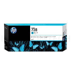 Картридж HP F9K17A (HP 728) для DesignJet T730, T830. Голубой. 300 мл.