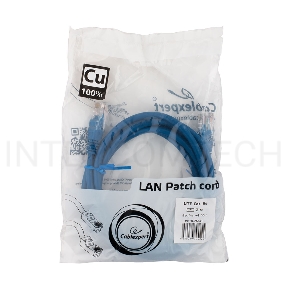 Патч-корд медный UTP Cablexpert PP10-2M/B кат.5e, 2м, литой, многожильный (синий)