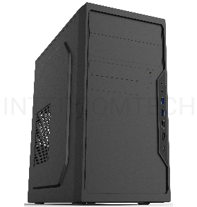 Корпус Foxline FL-733R-FZ450R-U32C-PH mATX case, black, w/PSU 450W 12cm, w/2xUSB2.0, w/2xUSB3.0, w/1xType-C (USB2.0), w/2xcombo audio, w/pwr cord, w/o FAN