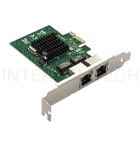 Сетевой адаптер ExeGate EXE-BCM5720 (PCI-E x1 v2.0, порты 2xRJ45, 10/100/1000Mbps, Gigabit Chipset Broadcom BCM5720)