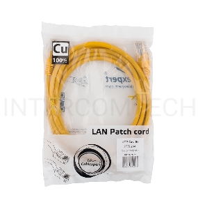 Патч-корд медный UTP Cablexpert PP10-2M/Y кат.5e, 2м, литой, многожильный (жёлтый)