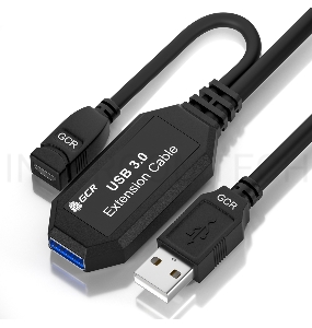 GCR Удлинитель активный 7.5m USB 3.0, AM/AF, черный, с усилителем сигнала, доп.питание micro, GCR-51924 GCR Удлинитель активный 7.5m USB 3.0, AM/AF, черный, с усилителем сигнала, доп.питание micro, GCR-51924