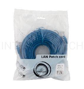 Патч-корд UTP Cablexpert PP12-15M/B кат.5e, 15м, литой, многожильный (синий)
