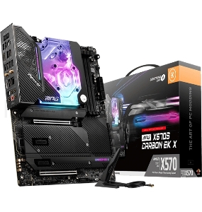 Материнская плата MSI MPG X570S CARBON EK X ATX, X570, AM4, 4xDDR4, 2xPCI-Ex16, 2xPCI-Ex1, 4xM.2, 8xSATA3, 5xUSB 3.2 Gen2, 6xUSB 2.0 (879136)