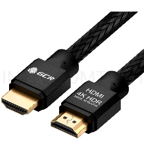 Кабель GCR 2.0m HDMI версия 2.0, HDR 4:2:2, Ultra HD, 4K 60 fps 60Hz/5K*30Hz, 3D, AUDIO, 18.0 Гбит/с, 28/28 AWG, OD7.8mm, тройной экран, черный нейлон, AL корпус черный, GCR-52189 GCR Кабель 2.0m HDMI версия 2.0, HDR 4:2:2, Ultra HD, 4K 60 fps 60Hz/5K*30H
