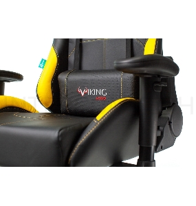 Кресло игровое Бюрократ VIKING 5 AERO YELLOW черный/желтый искусственная кожа