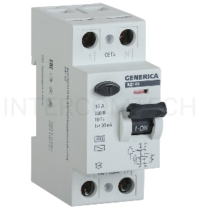Выключатель дифф.тока  Iek MDV15-2-063-030 ВД1-63 2Р 63А 30мА GENERICA