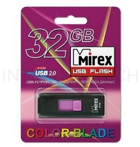 Флеш Диск 32GB Mirex Shot, USB 2.0, Белый