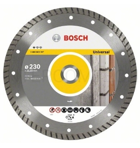 Алмазный диск универсальный Bosch Standard for Universal Turbo (2608602397) d=230мм d(посад.)=22.23мм (угловые шлифмашины)